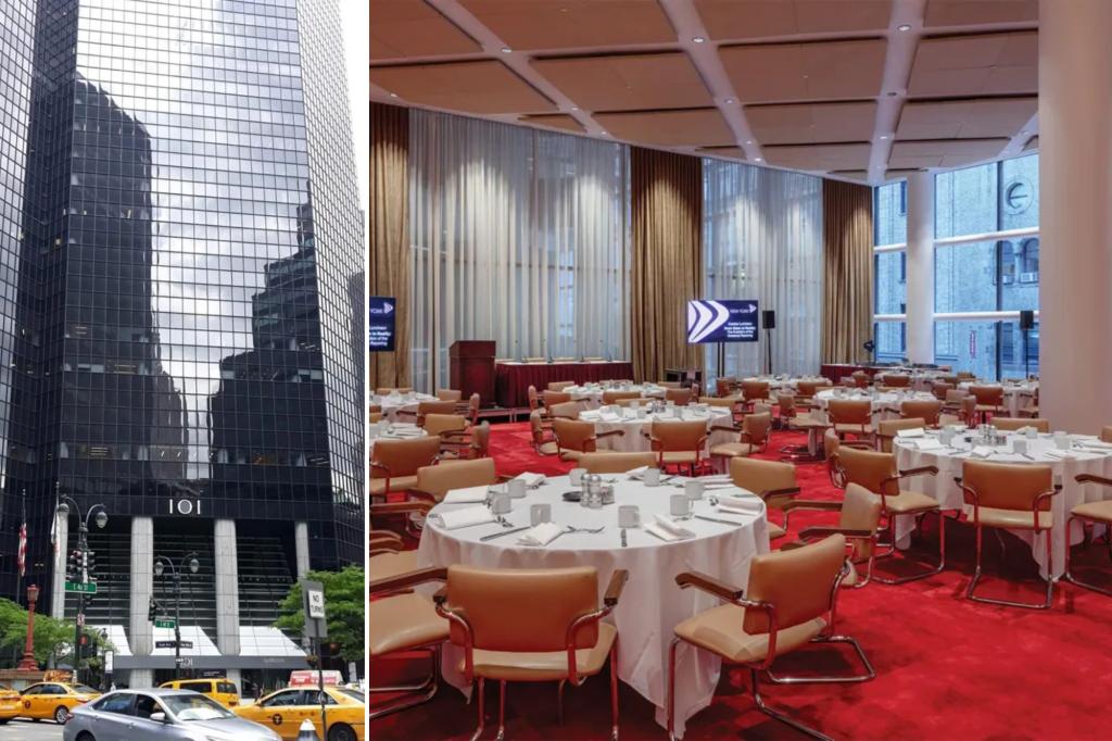 The famous Park Avenue office tower gives the aging event space a look