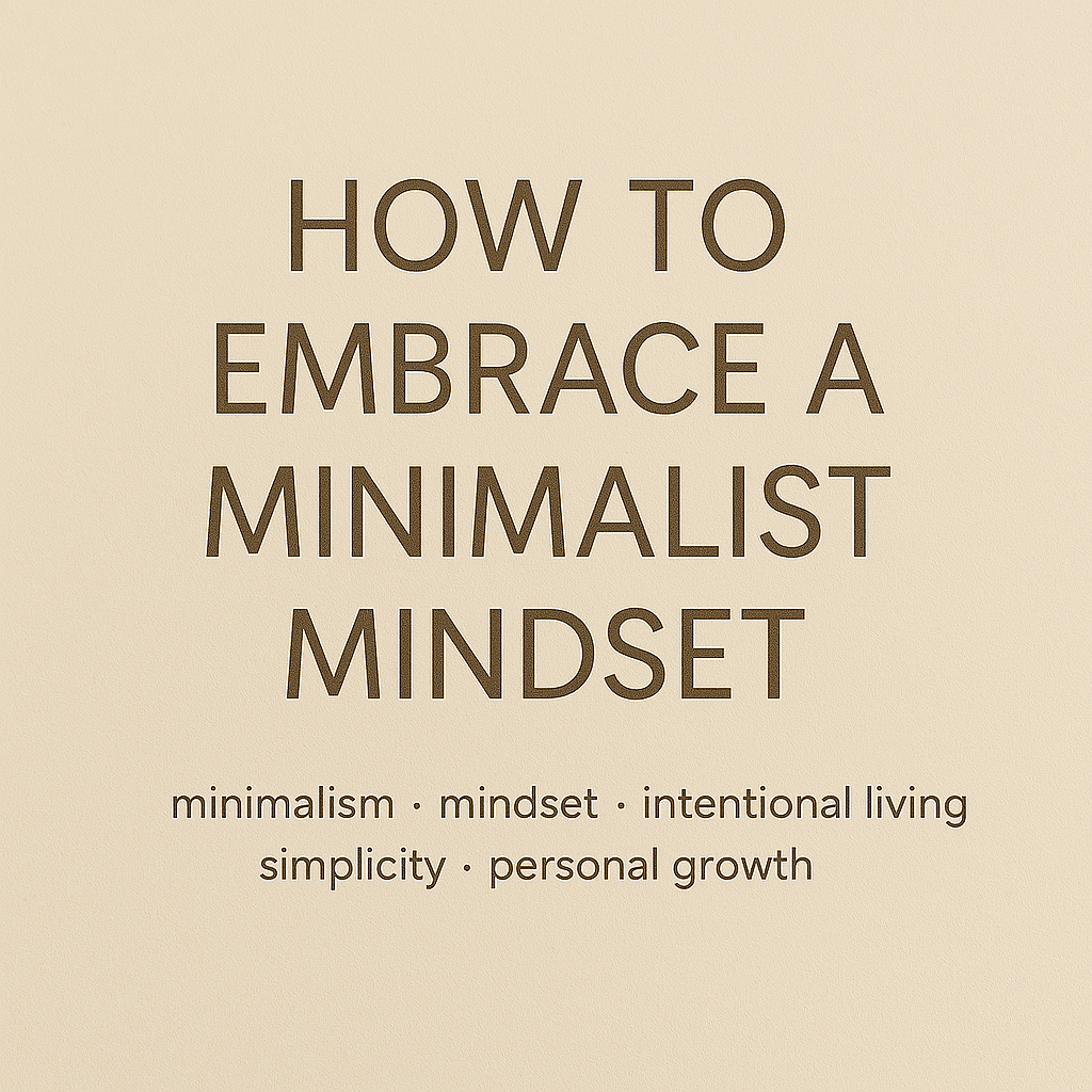 How to Embrace a Minimalist Mindset and Transform Your Lifestyle